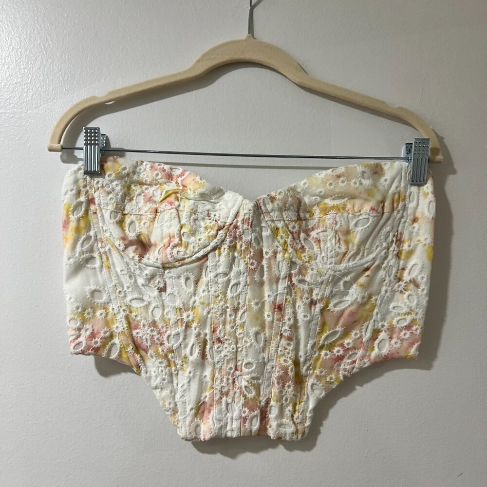 🌸 Lila Bardot Floral Lace Bustier Top - XL 🌸 - Picture 6 of 11